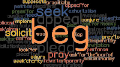 beg synonyms|someone begging.